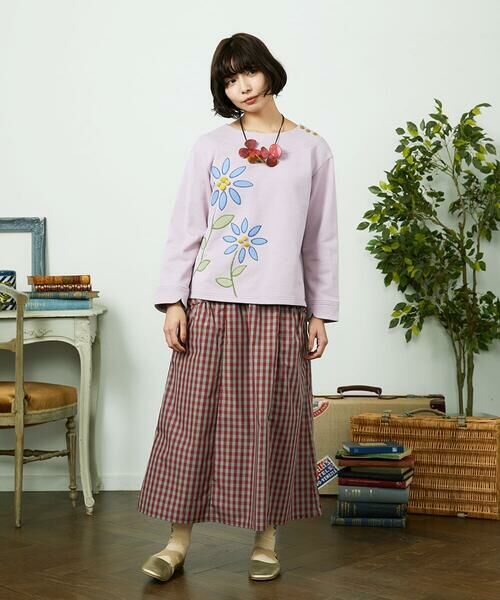 Jocomomola / ホコモモラ カットソー | Palominos flor フラワーアップリケカットソー | 詳細2