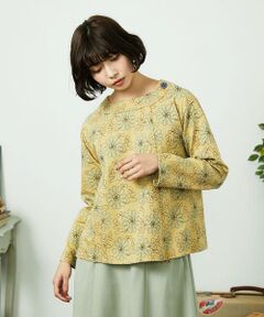 Jocomomola / ホコモモラ カットソー | Crisantemo curvo フラワー総刺繍カットソー