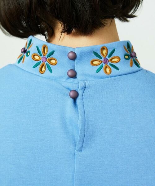 Jocomomola / ホコモモラ カットソー | ベアスムース 配色フラワー刺繍カットソー | 詳細12