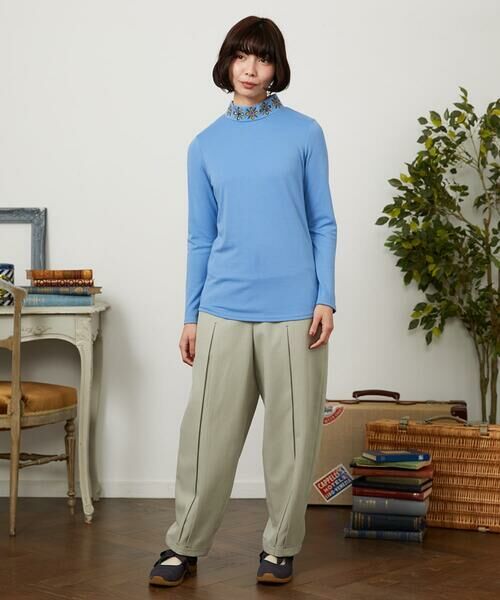 Jocomomola / ホコモモラ カットソー | ベアスムース 配色フラワー刺繍カットソー | 詳細15