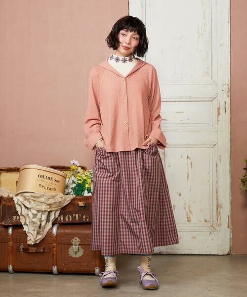 Jocomomola / ホコモモラ カットソー | ベアスムース 配色フラワー刺繍カットソー | 詳細21