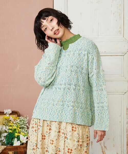 Jocomomola / ホコモモラ カットソー | ベアスムース  レース切り替えカットソー | 詳細9