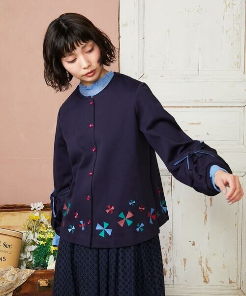 Jocomomola / ホコモモラ カットソー | ベアスムース  レース切り替えカットソー | 詳細14