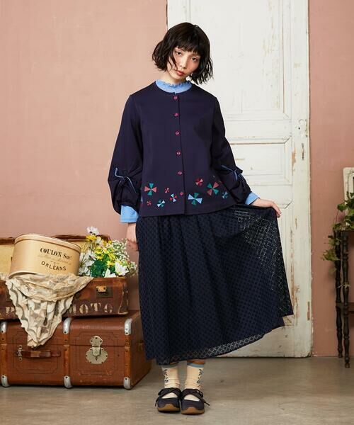 Jocomomola / ホコモモラ カットソー | ベアスムース  レース切り替えカットソー | 詳細15