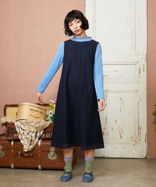 Jocomomola / ホコモモラ カットソー | ベアスムース  レース切り替えカットソー | 詳細18