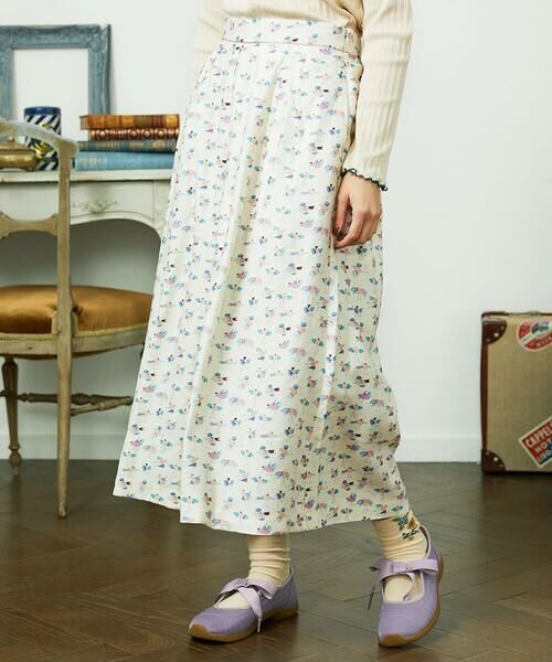 Jocomomola / ホコモモラ その他パンツ | palominos 鳥プリントワイドパンツ | 詳細1