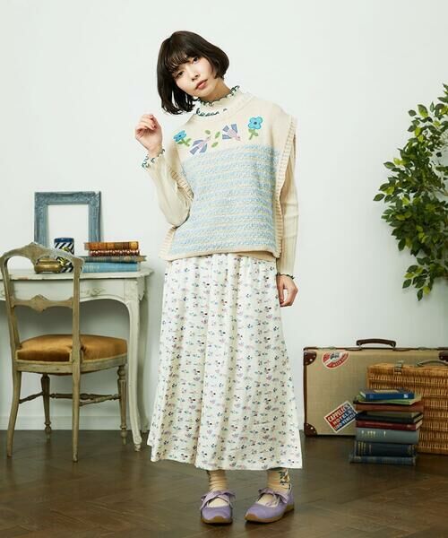 Jocomomola / ホコモモラ その他パンツ | palominos 鳥プリントワイドパンツ | 詳細2