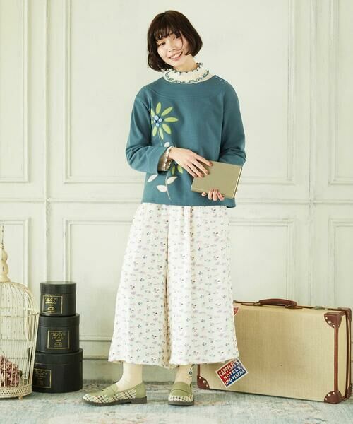 Jocomomola / ホコモモラ その他パンツ | palominos 鳥プリントワイドパンツ | 詳細3