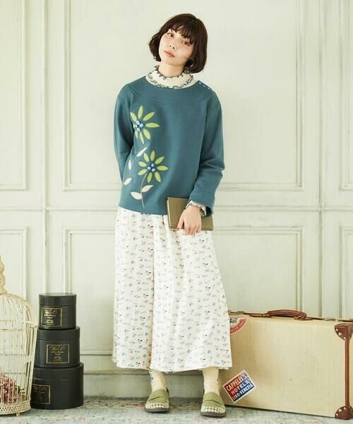 Jocomomola / ホコモモラ その他パンツ | palominos 鳥プリントワイドパンツ | 詳細4