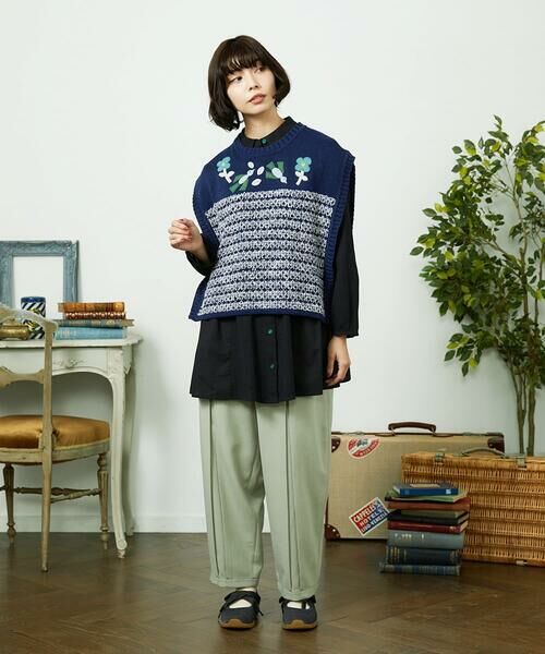 Jocomomola / ホコモモラ チノ・ワークパンツ | Pluma de flecha カーブシルエットパンツ | 詳細8