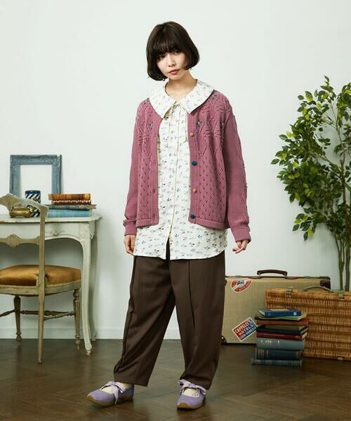 Jocomomola / ホコモモラ チノ・ワークパンツ | Pluma de flecha カーブシルエットパンツ | 詳細13