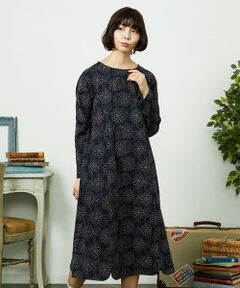 Jocomomola / ホコモモラ ロング・マキシ丈ワンピース | Crisantemo curvo フラワー総刺繍ワンピース