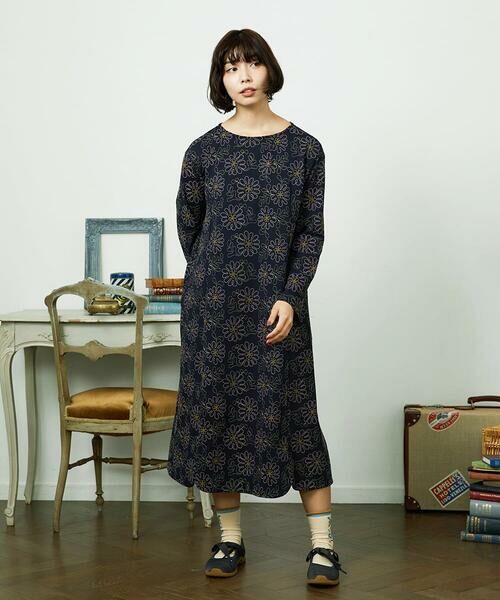 Jocomomola / ホコモモラ ロング・マキシ丈ワンピース | Crisantemo curvo フラワー総刺繍ワンピース | 詳細5