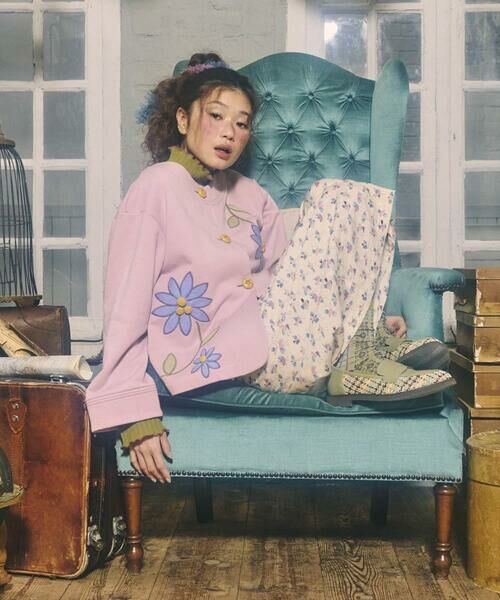 Jocomomola / ホコモモラ カーディガン・ボレロ | Palominos flor フラワーアップリケカーディガン | 詳細2