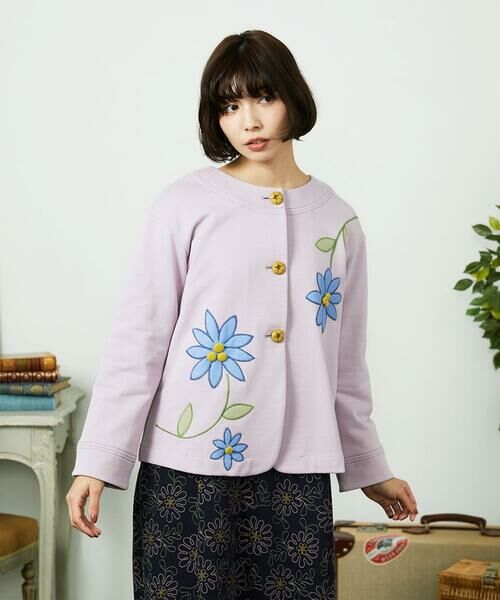 Jocomomola / ホコモモラ カーディガン・ボレロ | Palominos flor フラワーアップリケカーディガン | 詳細4