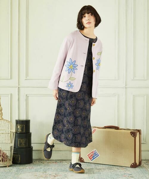 Jocomomola / ホコモモラ カーディガン・ボレロ | Palominos flor フラワーアップリケカーディガン | 詳細6