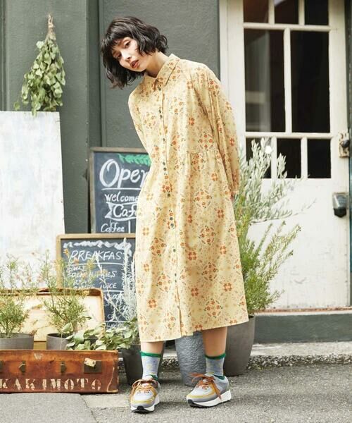 Jocomomola / ホコモモラ ロング・マキシ丈ワンピース | Palomas y flores プリントシャツワンピース | 詳細5