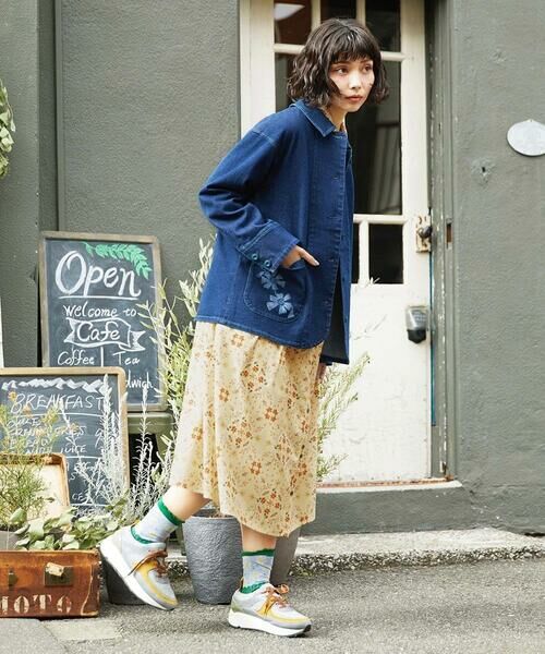 Jocomomola / ホコモモラ ロング・マキシ丈ワンピース | Palomas y flores プリントシャツワンピース | 詳細6