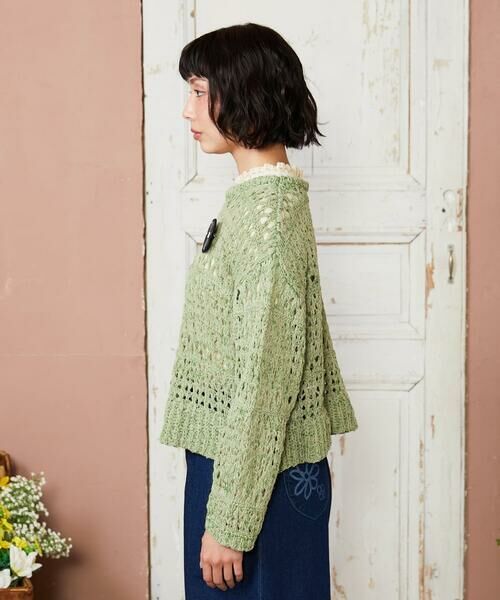 Jocomomola / ホコモモラ ニット・セーター | Molino チュールヤーン透かし編みニット | 詳細14