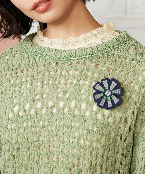 Jocomomola / ホコモモラ ニット・セーター | Molino チュールヤーン透かし編みニット | 詳細16