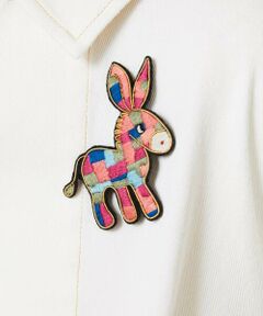 Jocomomola / ホコモモラ ブローチ・コサージュ | ロバ インド刺繍ブローチ