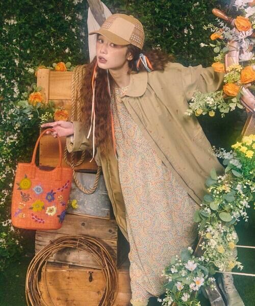 Jocomomola / ホコモモラ トートバッグ | フラワービーズ刺繍トートバッグ | 詳細8