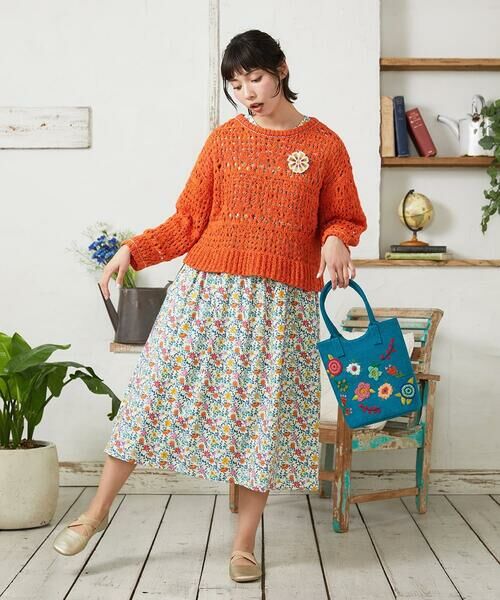 Jocomomola / ホコモモラ トートバッグ | フラワービーズ刺繍トートバッグ | 詳細15