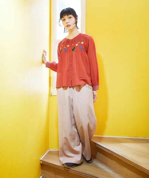 Jocomomola / ホコモモラ シャツ・ブラウス | Baile animal アニマル刺繍ブラウス | 詳細4