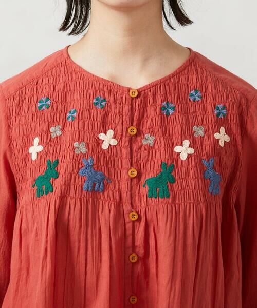 Jocomomola / ホコモモラ シャツ・ブラウス | Baile animal アニマル刺繍ブラウス | 詳細8