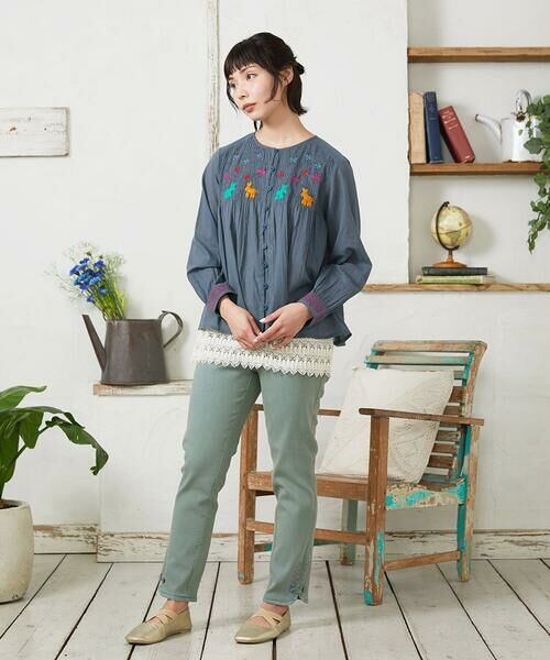 Jocomomola / ホコモモラ シャツ・ブラウス | Baile animal アニマル刺繍ブラウス | 詳細11