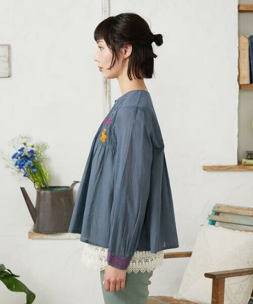 Jocomomola / ホコモモラ シャツ・ブラウス | Baile animal アニマル刺繍ブラウス | 詳細12