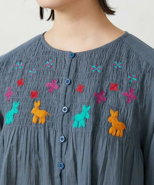 Jocomomola / ホコモモラ シャツ・ブラウス | Baile animal アニマル刺繍ブラウス | 詳細14