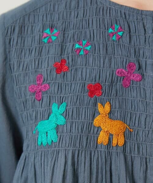 Jocomomola / ホコモモラ シャツ・ブラウス | Baile animal アニマル刺繍ブラウス | 詳細15