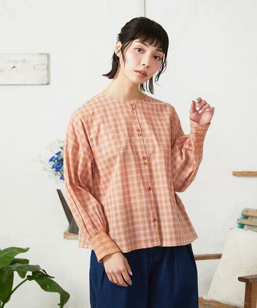 Jocomomola / ホコモモラ シャツ・ブラウス | Puntada ギンガムチェックブラウス | 詳細1