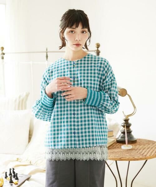 Jocomomola / ホコモモラ シャツ・ブラウス | Puntada ギンガムチェックブラウス | 詳細13