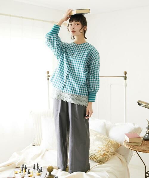 Jocomomola / ホコモモラ シャツ・ブラウス | Puntada ギンガムチェックブラウス | 詳細14