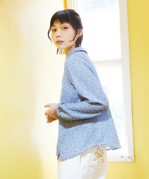 Jocomomola / ホコモモラ シャツ・ブラウス | エンボスドットブラウス | 詳細1