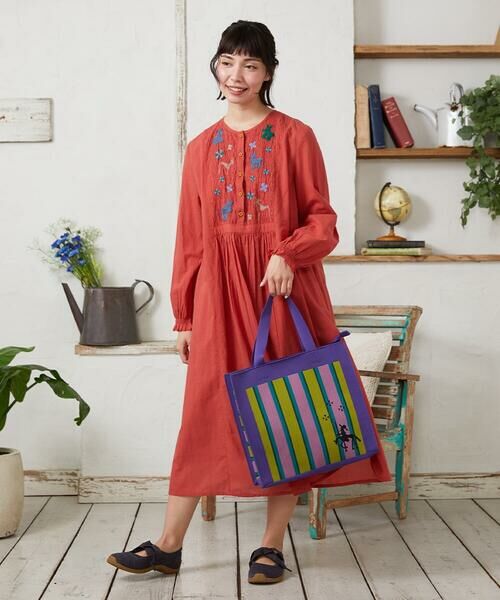 Jocomomola / ホコモモラ ロング・マキシ丈ワンピース | Baile animal アニマル刺繍ワンピース | 詳細1