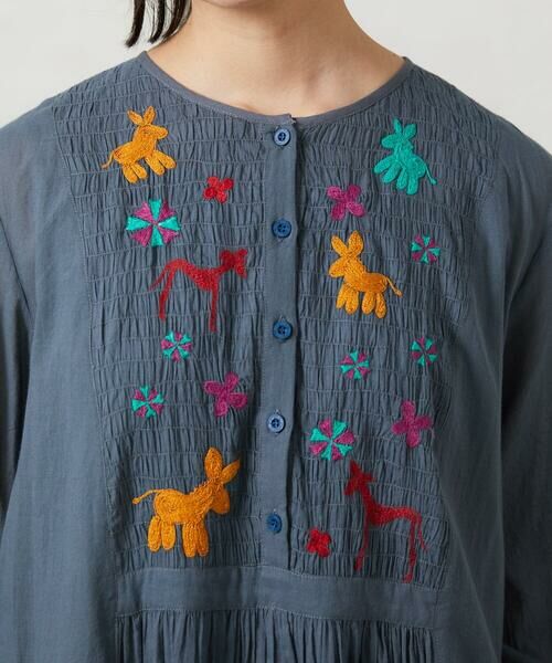 Jocomomola / ホコモモラ ロング・マキシ丈ワンピース | Baile animal アニマル刺繍ワンピース | 詳細12