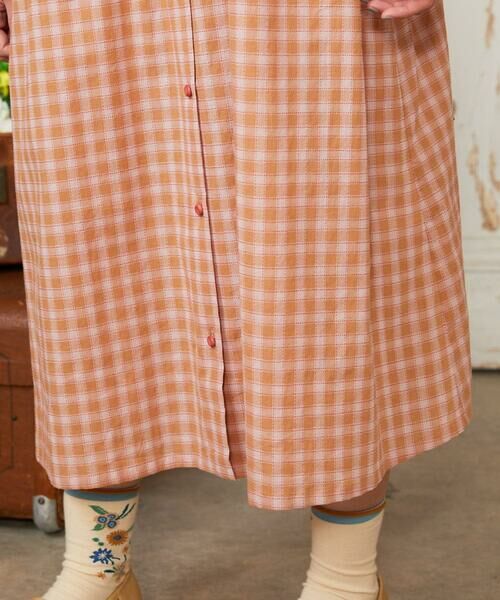 Jocomomola / ホコモモラ ロング・マキシ丈ワンピース | Puntada ギンガムチェックシャツワンピース | 詳細10