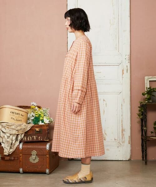 Jocomomola / ホコモモラ ロング・マキシ丈ワンピース | Puntada ギンガムチェックシャツワンピース | 詳細5