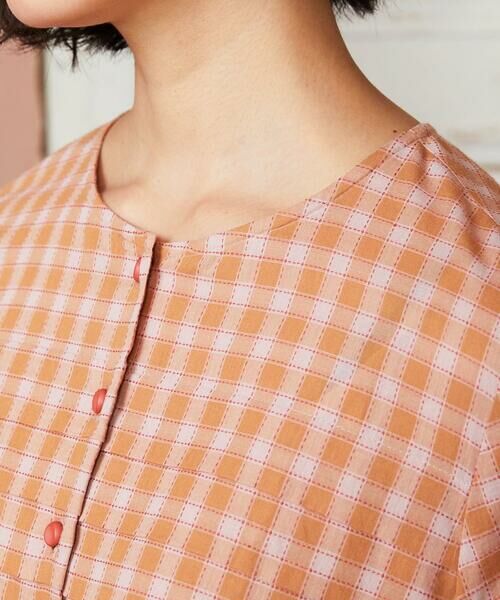 Jocomomola / ホコモモラ ロング・マキシ丈ワンピース | Puntada ギンガムチェックシャツワンピース | 詳細7