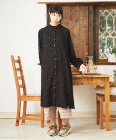 Jocomomola / ホコモモラ ロング・マキシ丈ワンピース | エンボスドットワンピース