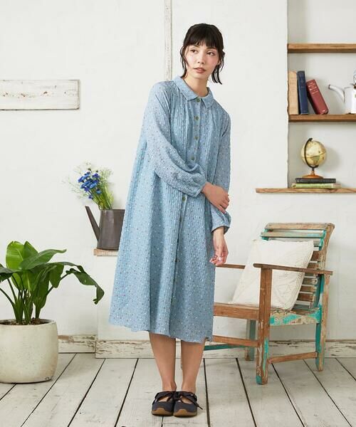 Jocomomola / ホコモモラ ロング・マキシ丈ワンピース | エンボスドットワンピース | 詳細1