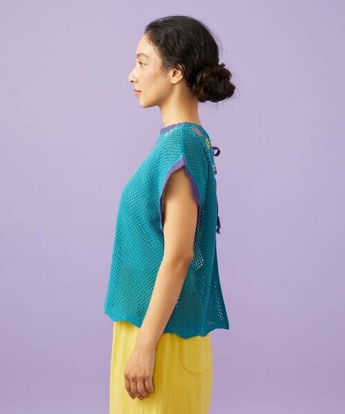 Jocomomola / ホコモモラ ニット・セーター | 【2WAY】Volar フラワーモチーフ半袖ニットベスト | 詳細3