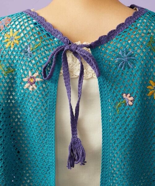 Jocomomola / ホコモモラ ニット・セーター | 【2WAY】Volar フラワーモチーフ半袖ニットベスト | 詳細8