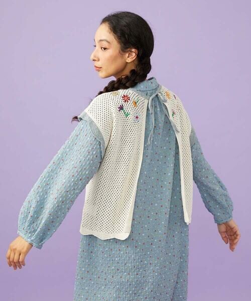 Jocomomola / ホコモモラ ニット・セーター | 【2WAY】Volar フラワーモチーフ半袖ニットベスト | 詳細12