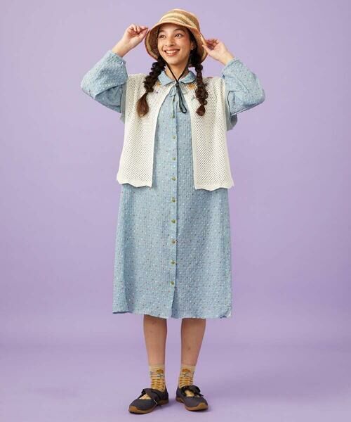 Jocomomola / ホコモモラ ニット・セーター | 【2WAY】Volar フラワーモチーフ半袖ニットベスト | 詳細13