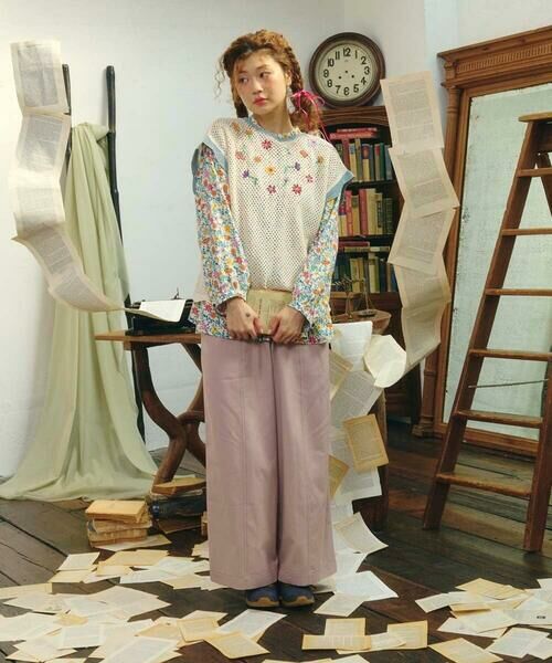 Jocomomola / ホコモモラ ニット・セーター | 【2WAY】Volar フラワーモチーフ半袖ニットベスト | 詳細15