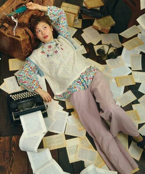 Jocomomola / ホコモモラ ニット・セーター | 【2WAY】Volar フラワーモチーフ半袖ニットベスト | 詳細17